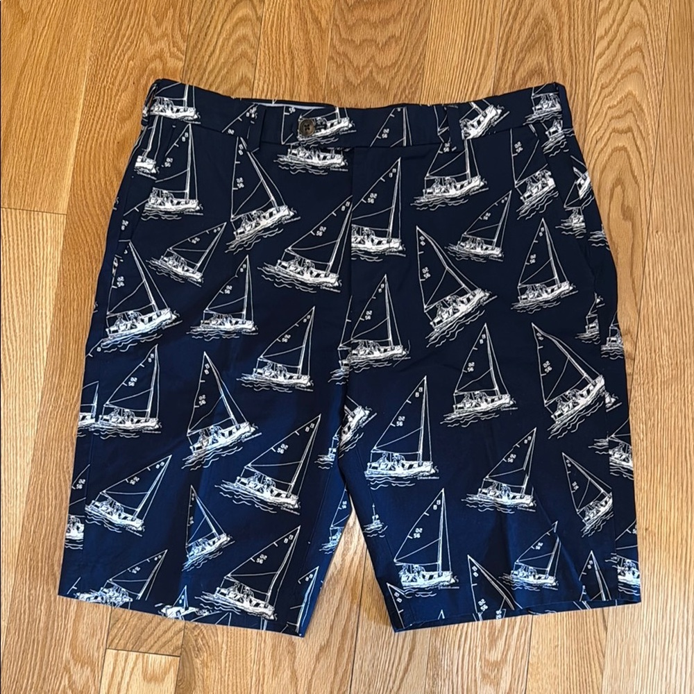 Brooks brothers Nautical Navy Sailboat Men's Swim Shorts